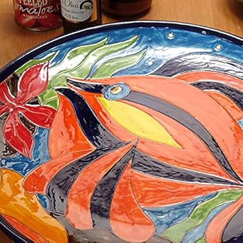 魚と波の彫刻 金属製皿 直径約30cm 魚と波の彫刻 金属製皿 直径約30cm 美術品・アンティーク